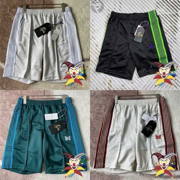 men's shorts mixed color needles shorts men women multicolor stripes embroidery needles track shorts high street awge breeches t221129, White;black
men's shorts mixed color needles shorts men women multicolor stripes embroidery needles track shorts high street awge breeches t221129, White;black