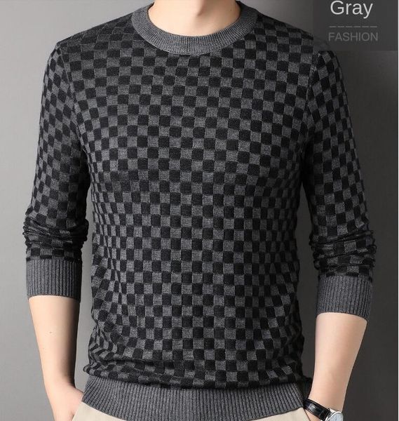 men's sweaters new fall winter luxury designer sweater streetwear classic plaid knitted christmas pullover top, White;black
men's sweaters new fall winter luxury designer sweater streetwear classic plaid knitted christmas pullover top, White;black