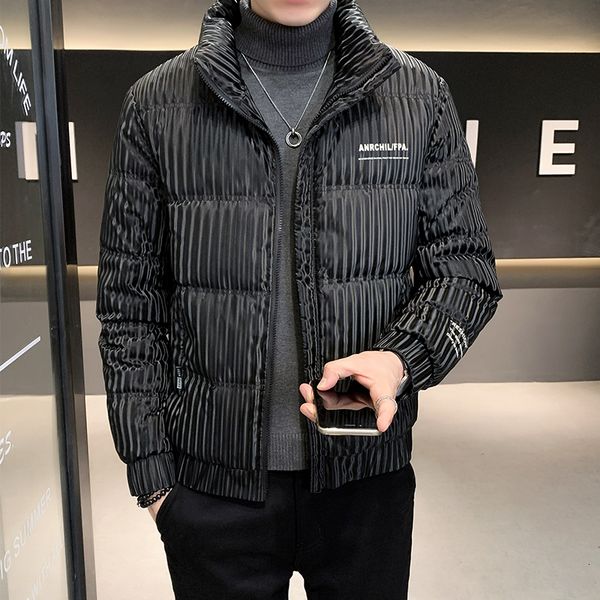 men s down parkas high end casual fashion long 90 white duck jacket with stand collar windbreaker puffer coat winter stripe clothes 221128, Black
men s down parkas high end casual fashion long 90 white duck jacket with stand collar windbreaker puffer coat winter stripe clothes 221128, Black