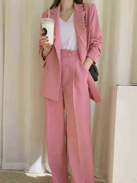 spring casual elegant women blazer pantsuit long sleeve jacket high waist pants 2piece set female fashion korean pants suit j220813, White;black
spring casual elegant women blazer pantsuit long sleeve jacket high waist pants 2piece set female fashion korean pants suit j220813, White;black