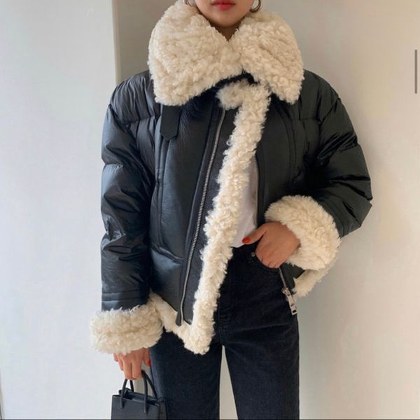 women s down parkas winter jacket women warm lamb fur short black coat female 90 white duck jackets 221128
women s down parkas winter jacket women warm lamb fur short black coat female 90 white duck jackets 221128