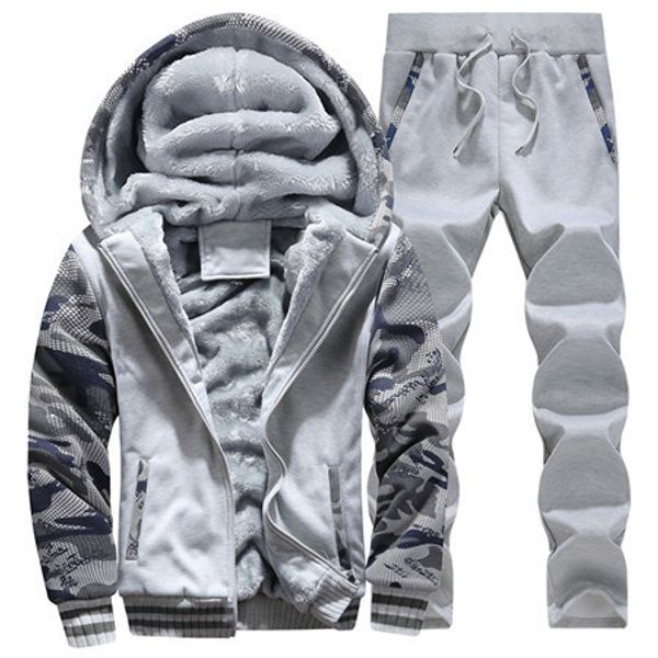 men's tracksuits tracksuit men winter camouflage hoodies casual hooded warm sweatshirts thick fleece 2pc jacketpant men moleton masculi, Gray
men's tracksuits tracksuit men winter camouflage hoodies casual hooded warm sweatshirts thick fleece 2pc jacketpant men moleton masculi, Gray