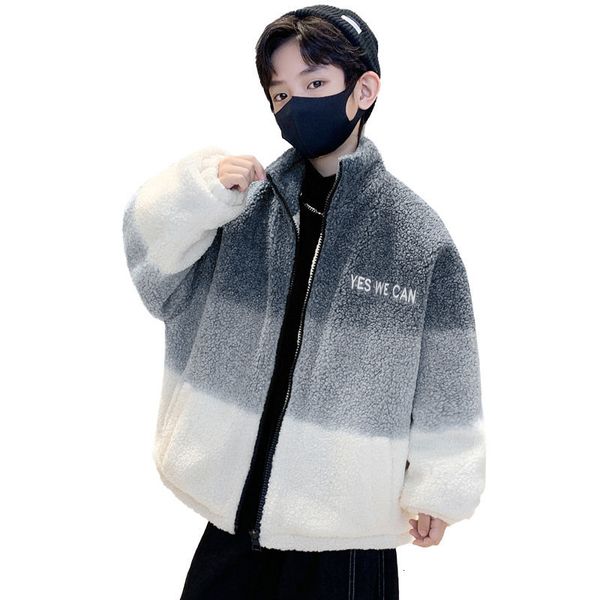 coat boy children's winter jacket lamb thick wool blends kids clothes for teen boys coats fashion gradient snowsuits outerwears 221129, Blue;gray
coat boy children's winter jacket lamb thick wool blends kids clothes for teen boys coats fashion gradient snowsuits outerwears 221129, Blue;gray