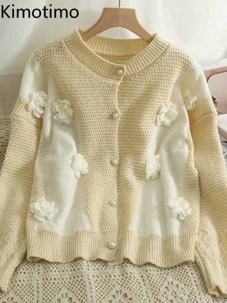 women's sweaters kimotimo three dimensional floral cardiagn women 2022 autumn hit color stitches knitted french design long sleeve swe, White;black
women's sweaters kimotimo three dimensional floral cardiagn women 2022 autumn hit color stitches knitted french design long sleeve swe, White;black
