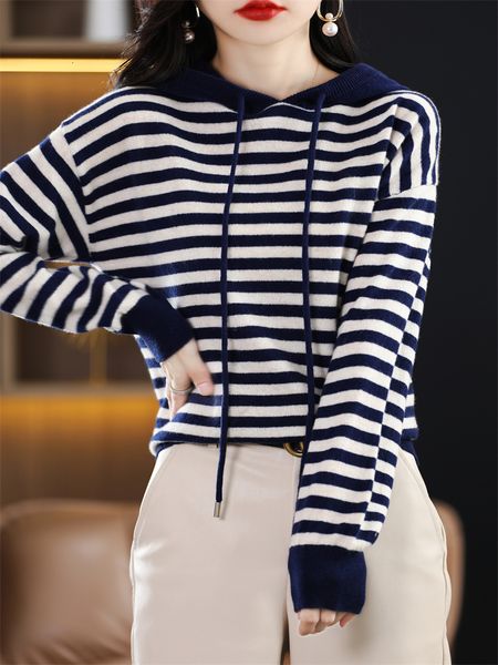 women's hoodies sweatshirts autumnwinter striped hooded cashmere sweater women's casual pullout pullover sweater agereducing knit, Black
women's hoodies sweatshirts autumnwinter striped hooded cashmere sweater women's casual pullout pullover sweater agereducing knit, Black