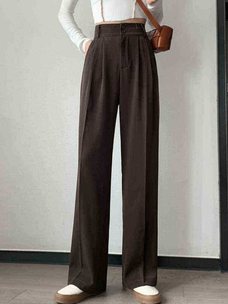 women spring elegant wide pipe pants casual high waist pockets warm ladies pants 2022 female fashion straight suit pantalon j220813, White;black
women spring elegant wide pipe pants casual high waist pockets warm ladies pants 2022 female fashion straight suit pantalon j220813, White;black