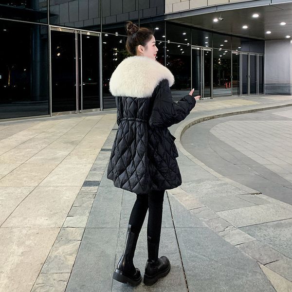 women s down parkas winter warm white duck jacket fashion long sleeve women coat real fur collar female elegant outerwear y212 221128, Black
women s down parkas winter warm white duck jacket fashion long sleeve women coat real fur collar female elegant outerwear y212 221128, Black
