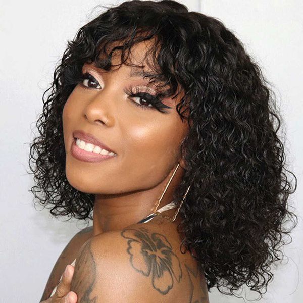 headwear accessories water wave with bangs machine made curly short human hair wigs for women remy pixie cut bob wig
headwear accessories water wave with bangs machine made curly short human hair wigs for women remy pixie cut bob wig