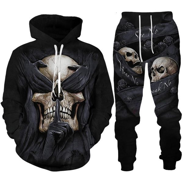 men's tracksuits personality skull 3d print tracksuit set gothic punk hoodie/zipper sweatshirt/pants/suit cool halloween streetwear clo, Gray
men's tracksuits personality skull 3d print tracksuit set gothic punk hoodie/zipper sweatshirt/pants/suit cool halloween streetwear clo, Gray