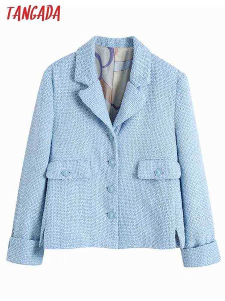 suit tangada women fashion blue tweed blazer jacket vintage long sleeves flap b, White;black
suit tangada women fashion blue tweed blazer jacket vintage long sleeves flap b, White;black