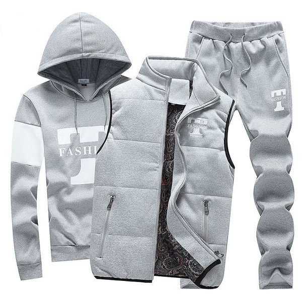 men's tracksuits track suit 3 pieces set hoodiesvestpants casual clothing coats winter thick warm tracksuit for men printed mens vest 2, Gray
men's tracksuits track suit 3 pieces set hoodiesvestpants casual clothing coats winter thick warm tracksuit for men printed mens vest 2, Gray