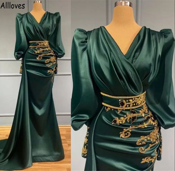dark green arabic aso ebi mermaid evening dresses with puff long sleeves v neck gold lace appliqued prom party gowns women special occasion, Black;red
dark green arabic aso ebi mermaid evening dresses with puff long sleeves v neck gold lace appliqued prom party gowns women special occasion, Black;red