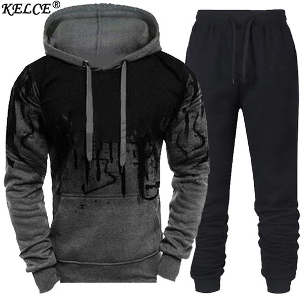 men's tracksuits spring and autumn sweater suit male clothing pullovers 2-piece hoodietrousers fashion splashing ink sportswear 221128, Gray
men's tracksuits spring and autumn sweater suit male clothing pullovers 2-piece hoodietrousers fashion splashing ink sportswear 221128, Gray