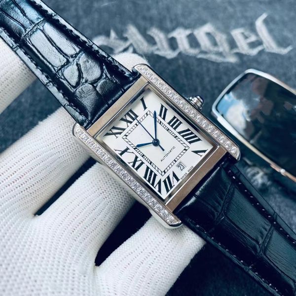 carti watch women men 26mm square diamond leather steel strap automatic mechanical watches waterproof sport business designer 1884, Slivery;black
carti watch women men 26mm square diamond leather steel strap automatic mechanical watches waterproof sport business designer 1884, Slivery;black
