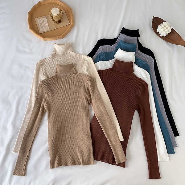 women's sweaters jmprs simple knitted sweater women slim fit sweater jumper long sleeve solid color korean autumn basic new j220915, White;black
women's sweaters jmprs simple knitted sweater women slim fit sweater jumper long sleeve solid color korean autumn basic new j220915, White;black