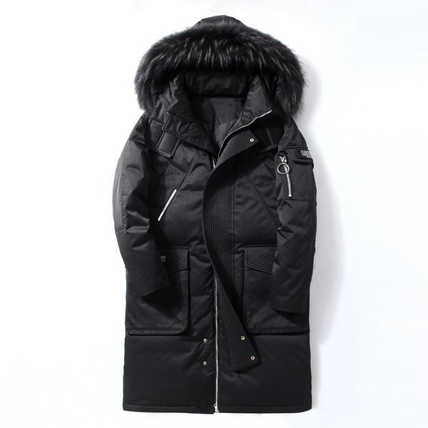 men s down parkas winter jacket big fur collar mid length couple over the knee thickening warm and cold trend men 221128, Black
men s down parkas winter jacket big fur collar mid length couple over the knee thickening warm and cold trend men 221128, Black
