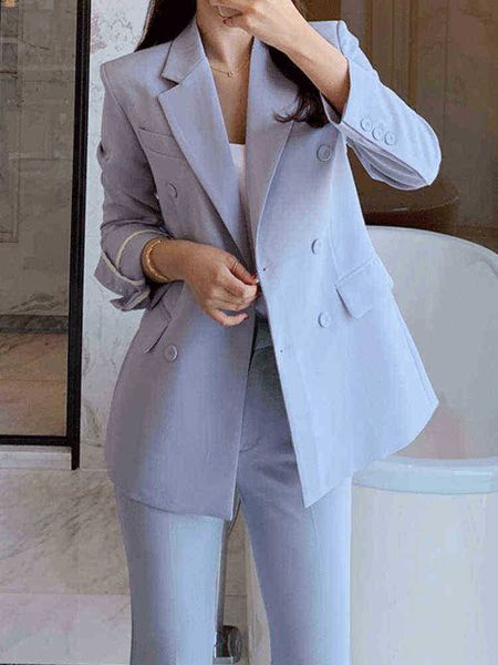women spring elegant casual blazer pantsuit long sleeve jacket pencil pants 2piece set female fashion company pants suit j220813, White;black
women spring elegant casual blazer pantsuit long sleeve jacket pencil pants 2piece set female fashion company pants suit j220813, White;black