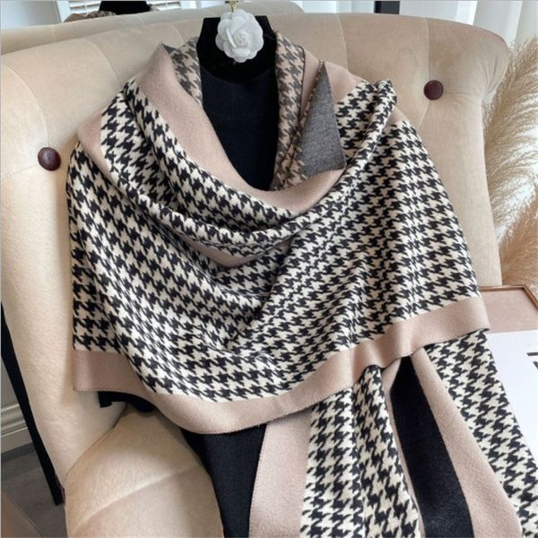 scarves thick warm winter scarf houndstooth design print women cashmere pashmina shawl lady wrap knitted female foulard blanket 221129, Blue;gray
scarves thick warm winter scarf houndstooth design print women cashmere pashmina shawl lady wrap knitted female foulard blanket 221129, Blue;gray