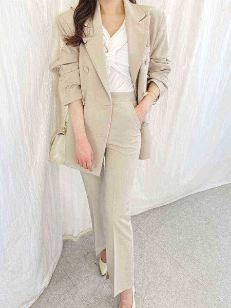 women fashion elegant casual blazer pants suit office vintage slim business pant suit femme korean outfits clothing new j220813, White;black
women fashion elegant casual blazer pants suit office vintage slim business pant suit femme korean outfits clothing new j220813, White;black