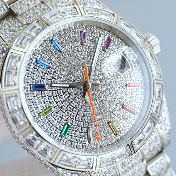 diamond watch mens watch 41mm automatic mechanical wristwatch montre de luxe stainless steel strap fashion wristwatches, Slivery;brown
diamond watch mens watch 41mm automatic mechanical wristwatch montre de luxe stainless steel strap fashion wristwatches, Slivery;brown