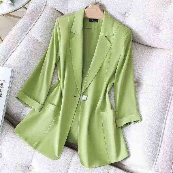 2022 black thin women jacket summer half sleeve white slim female blazers elegant chic women fashion blazer jacket j220813, White;black
2022 black thin women jacket summer half sleeve white slim female blazers elegant chic women fashion blazer jacket j220813, White;black