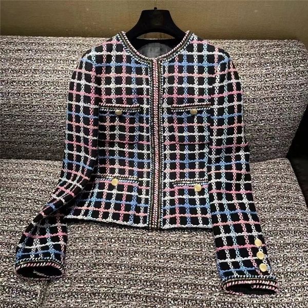 wo luxury designer winter plaid tweed jacket coat women vintage wool coats korean fashion streetwear clothing 221129, Black;brown
wo luxury designer winter plaid tweed jacket coat women vintage wool coats korean fashion streetwear clothing 221129, Black;brown