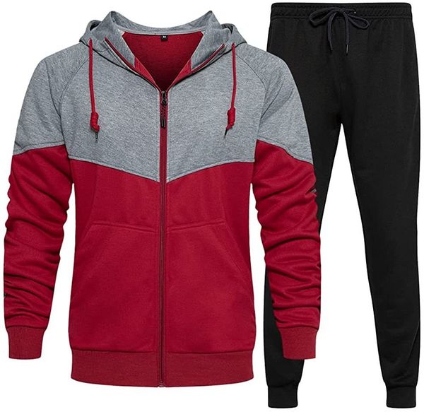 mens tracksuits hooded athletic tracksuit sweatsuit long sleeve fullzip jogging sweatpants 2 piece patchwork sportsuits men clothing 221130, Gray
mens tracksuits hooded athletic tracksuit sweatsuit long sleeve fullzip jogging sweatpants 2 piece patchwork sportsuits men clothing 221130, Gray
