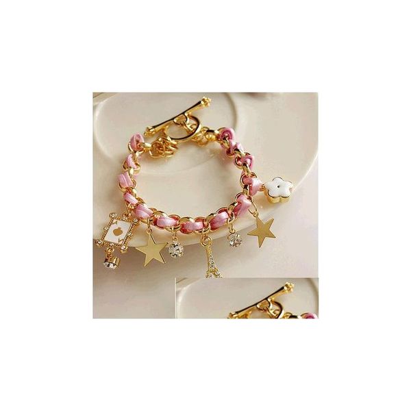 bangle fashion jewelry weave bracelet stars flower paris eiffel tower charms s353 drop delivery bracelets dhia1, Black
bangle fashion jewelry weave bracelet stars flower paris eiffel tower charms s353 drop delivery bracelets dhia1, Black