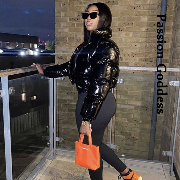 winter women pink puffer jackets bright pu leather bubble coats down parkas zipper stand collar shiny puffly cropped jacket xxl, Black
winter women pink puffer jackets bright pu leather bubble coats down parkas zipper stand collar shiny puffly cropped jacket xxl, Black