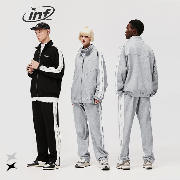 mens tracksuits inflation trendy zip up track jacket and sweatpants set grey tracksuit two pieces 221130, Gray
mens tracksuits inflation trendy zip up track jacket and sweatpants set grey tracksuit two pieces 221130, Gray