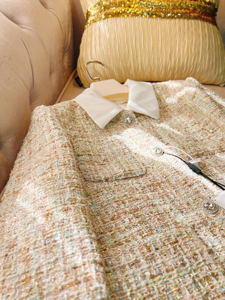 2022 winter white contrast color panelled tweed jacket long sleeve lapel neck buttons single-breasted jackets coat short outwear a2n276432, Black;brown
2022 winter white contrast color panelled tweed jacket long sleeve lapel neck buttons single-breasted jackets coat short outwear a2n276432, Black;brown
