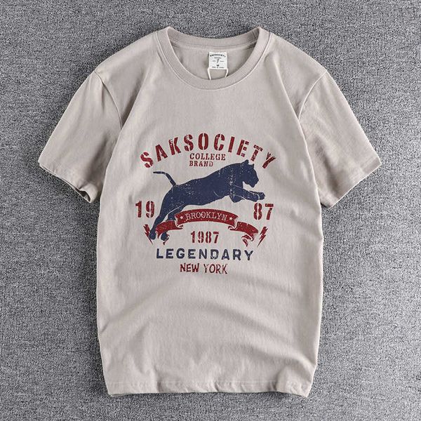 men's t-shirts 2022 summer american retro short-sleeved o-neck printed t-shirt men's fashion simple cotton washed old loose casual, White;black
men's t-shirts 2022 summer american retro short-sleeved o-neck printed t-shirt men's fashion simple cotton washed old loose casual, White;black