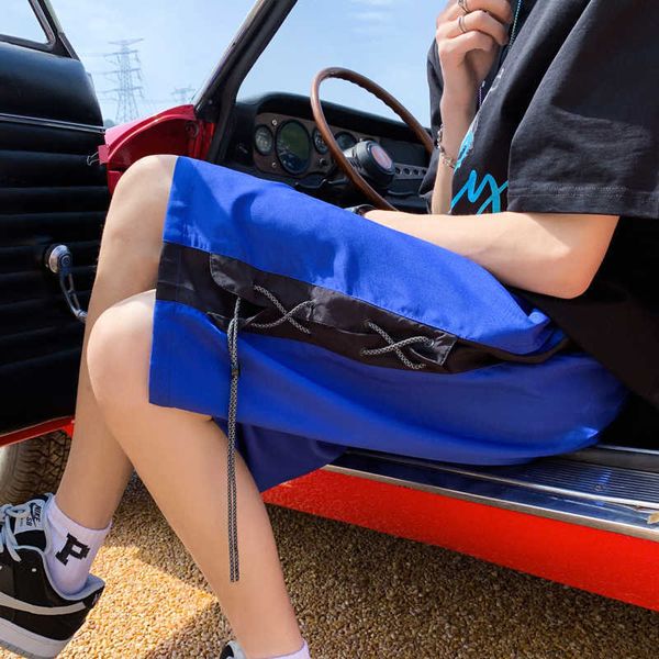 men's shorts side reflective drawstring design shorts for men summer fashion trends loose fit streetwear bottoms teenage plus size swea, White;black
men's shorts side reflective drawstring design shorts for men summer fashion trends loose fit streetwear bottoms teenage plus size swea, White;black