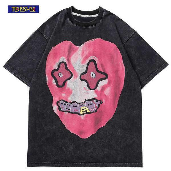 men's t-shirts 2022 men hip hop washed t-shirt streetwear funny heart monster print t shirt harajuku short sleeve cotton casual tshirt, White;black
men's t-shirts 2022 men hip hop washed t-shirt streetwear funny heart monster print t shirt harajuku short sleeve cotton casual tshirt, White;black