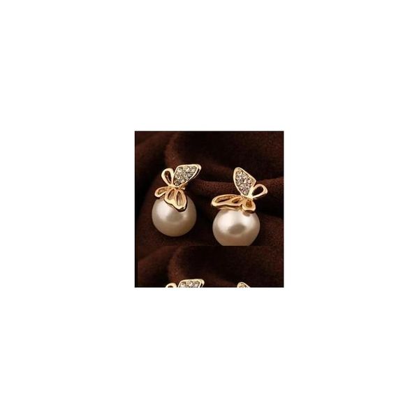stud fashion jewelry womens cute rhinstone butterfly pearl stud earrings lady drop delivery dhk9o, Golden;silver
stud fashion jewelry womens cute rhinstone butterfly pearl stud earrings lady drop delivery dhk9o, Golden;silver