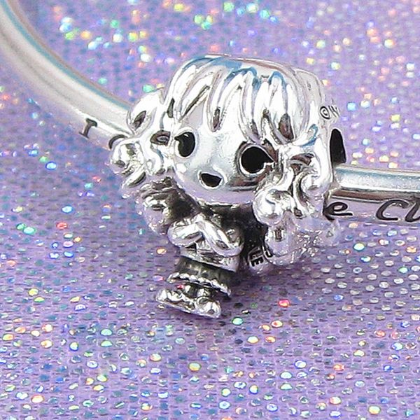925 sterling silver bead fits european pandora style jewelry charm bracelets-school character collection her, Black
925 sterling silver bead fits european pandora style jewelry charm bracelets-school character collection her, Black