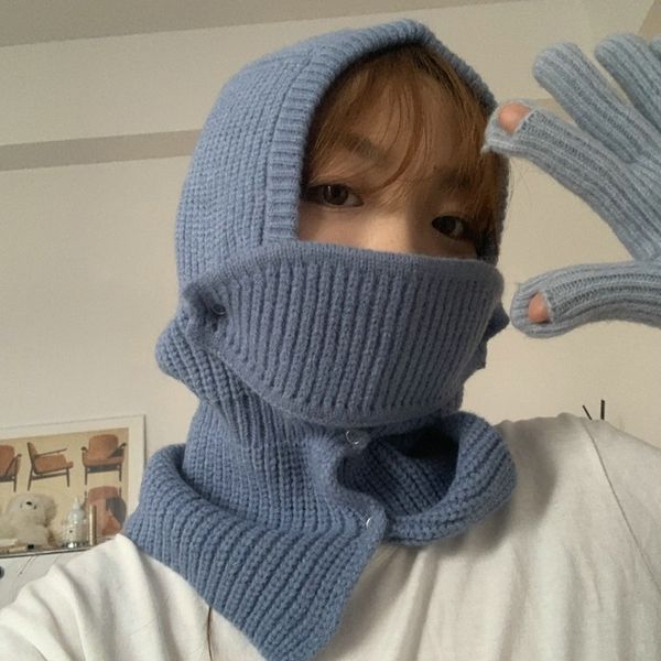 trapper hats spiced cap pure color warm keeping neck protection hooded pullover button snap knitted wool cover hoodie warmer hat 221129, Blue;gray
trapper hats spiced cap pure color warm keeping neck protection hooded pullover button snap knitted wool cover hoodie warmer hat 221129, Blue;gray
