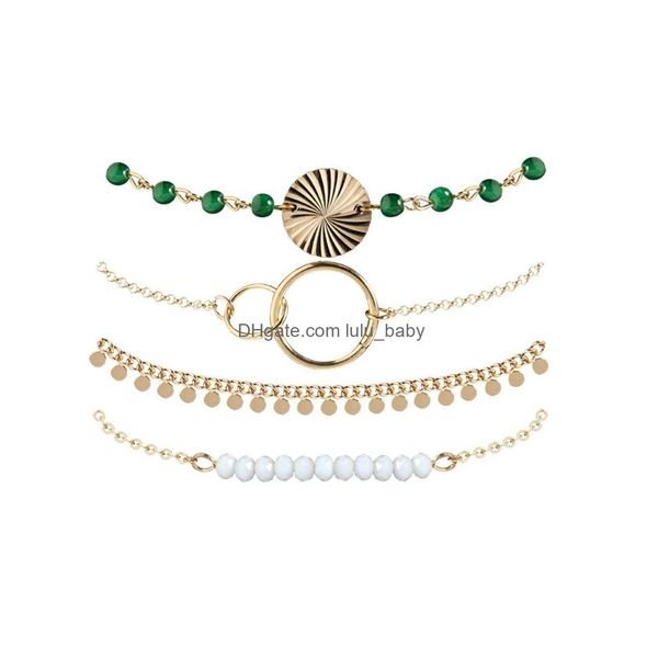 charm bracelets fashion jewelry hoop geometry beaded bracelet set 4pcs/set drop delivery bracelets dhtfg, Golden;silver
charm bracelets fashion jewelry hoop geometry beaded bracelet set 4pcs/set drop delivery bracelets dhtfg, Golden;silver