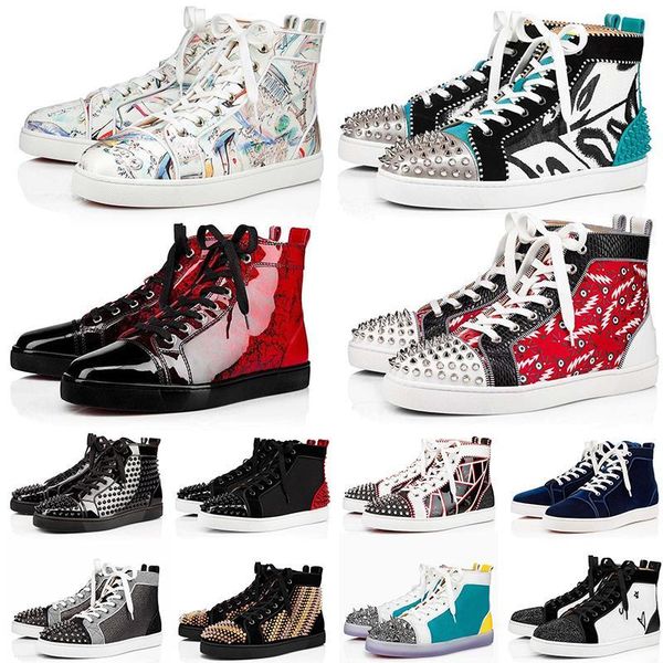 red bottomed christians with box luxurys designers red shoes for mens womens size 5-13 designer platform flat casual shoe fashion lux wso, Black
red bottomed christians with box luxurys designers red shoes for mens womens size 5-13 designer platform flat casual shoe fashion lux wso, Black