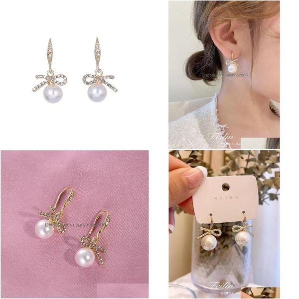 dangle chandelier fashion jewelry bowknot faux pearl dangle earrings rhinestone inlaid women elegant drop delivery dh7iu, Silver
dangle chandelier fashion jewelry bowknot faux pearl dangle earrings rhinestone inlaid women elegant drop delivery dh7iu, Silver