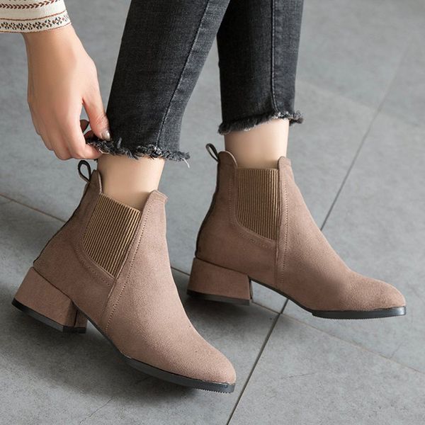 boots booties woman autumn winter chelsea ankle boots fashion suede wedges slip on short boot mid heel plus size women shoes 221129, Black
boots booties woman autumn winter chelsea ankle boots fashion suede wedges slip on short boot mid heel plus size women shoes 221129, Black