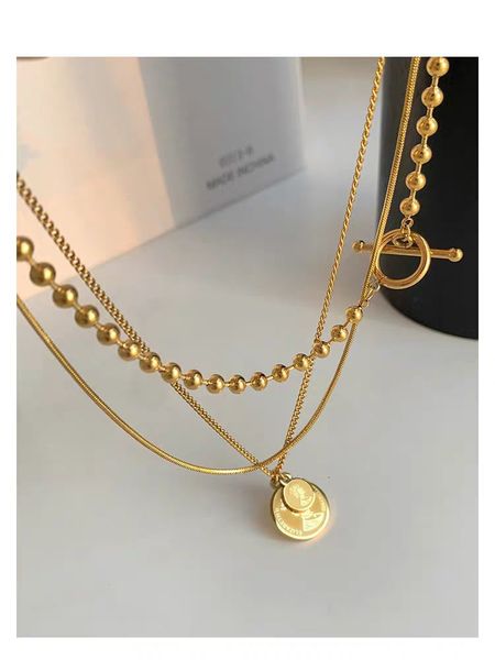 chokers with 18k gold retro beads chain layered necklace women stainess steel jewelry party designer t show runway gown japan 221130, Golden;silver
chokers with 18k gold retro beads chain layered necklace women stainess steel jewelry party designer t show runway gown japan 221130, Golden;silver