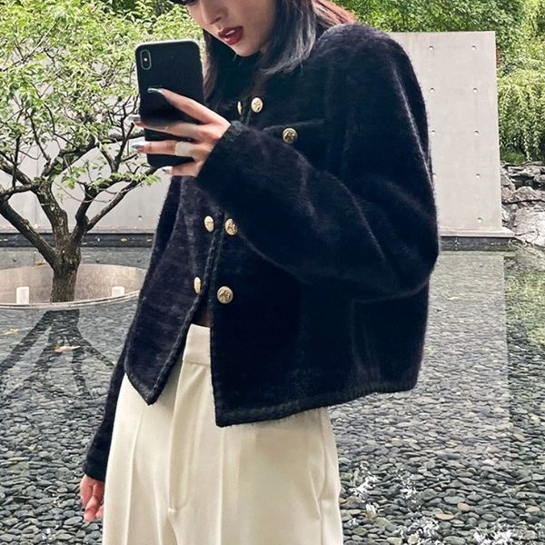 women s jackets autumn black y2k jacket women long sleeve short vintage coat button up korean fashion loose elegant crop office lady 221130, Black;brown
women s jackets autumn black y2k jacket women long sleeve short vintage coat button up korean fashion loose elegant crop office lady 221130, Black;brown