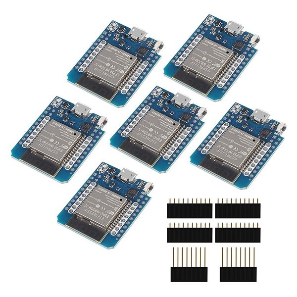 Advertising display equipment 6Pcs D1 Mini NodeMCU ESP32 ESPWROOM32 WLAN WiFi Bluetooth Development Board 5V Compatible with for Arduino 221130