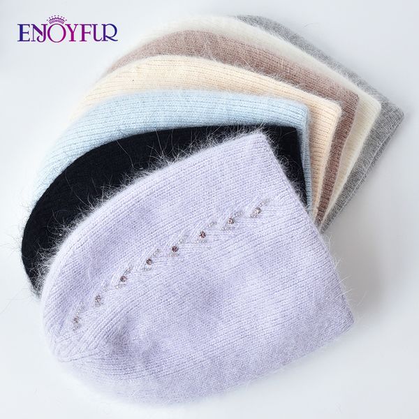 beanieskull caps enjoyfur warm winter women hats soft angora wool knit beanie hat thick double lined russia style brand casual skull beanies, Blue;gray
beanieskull caps enjoyfur warm winter women hats soft angora wool knit beanie hat thick double lined russia style brand casual skull beanies, Blue;gray
