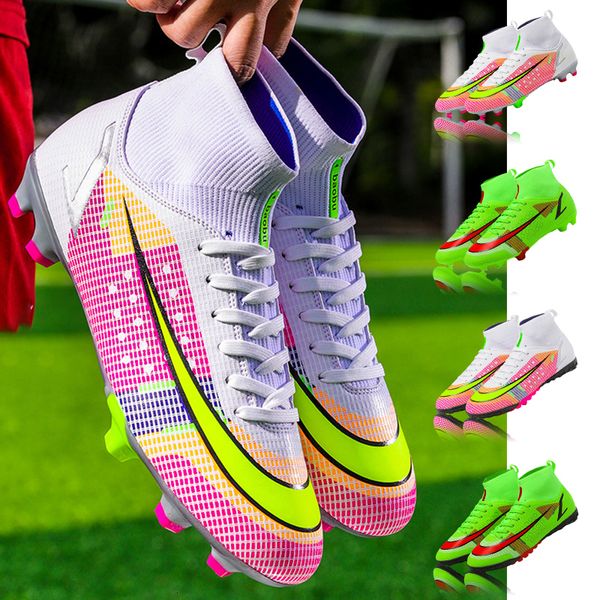 safety shoes men soccer kids tf fg high ankle football boots cleats grass training sport sneakers ag sock long spike 221130, Black;brown
safety shoes men soccer kids tf fg high ankle football boots cleats grass training sport sneakers ag sock long spike 221130, Black;brown