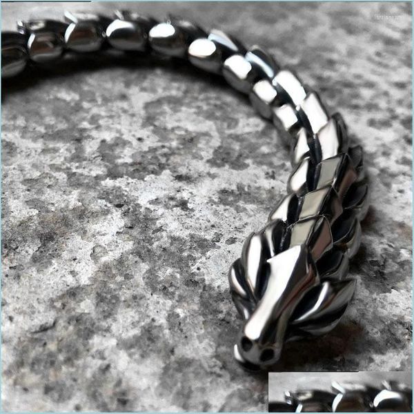 chain personality domineering dragon bracelet for retro sier color metal jewelry gift drop delivery bracelets dhgarden dhdle, Black
chain personality domineering dragon bracelet for retro sier color metal jewelry gift drop delivery bracelets dhgarden dhdle, Black