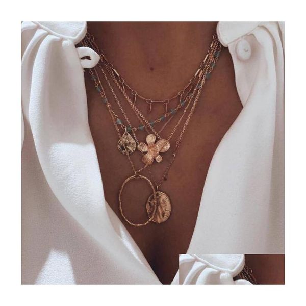 pendant necklaces fashion jewelry vintage mtilayer necklace flower metal piece orc beads pendant chains drop delivery necklaces penda dhg3q, Silver
pendant necklaces fashion jewelry vintage mtilayer necklace flower metal piece orc beads pendant chains drop delivery necklaces penda dhg3q, Silver