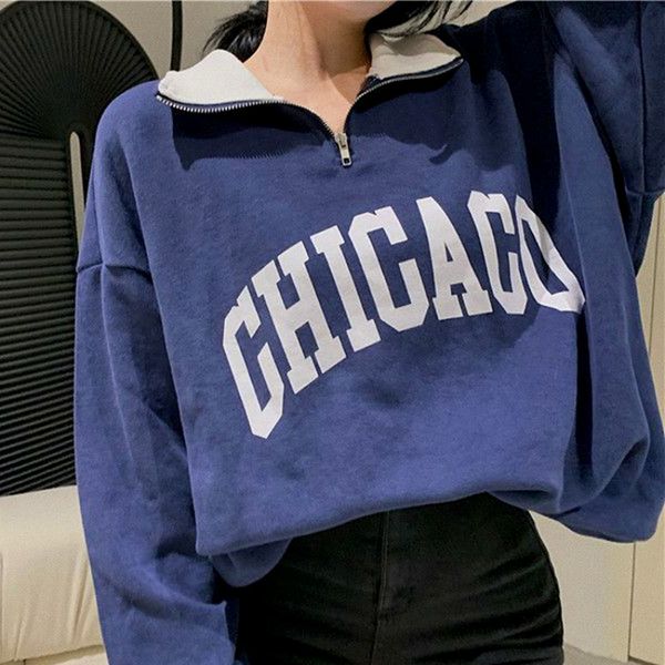 women's hoodies sweatshirts navy gray cotton oversized polo shirt sweatshirt women ladies hihgh street vintage letter print y2k casual, Black
women's hoodies sweatshirts navy gray cotton oversized polo shirt sweatshirt women ladies hihgh street vintage letter print y2k casual, Black