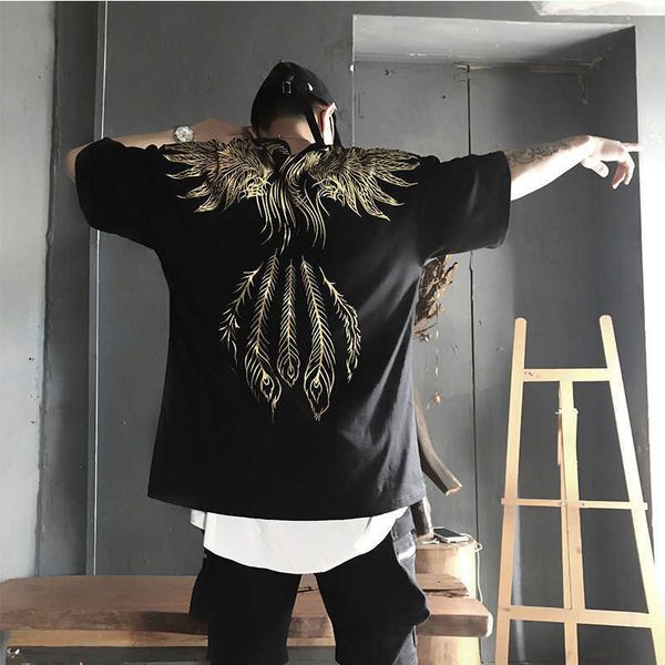 men's t-shirts gold phoenix print hip hop vintage tees men's casual t-shirts streetwear couple wear pullover dropshipping tshirts, White;black
men's t-shirts gold phoenix print hip hop vintage tees men's casual t-shirts streetwear couple wear pullover dropshipping tshirts, White;black